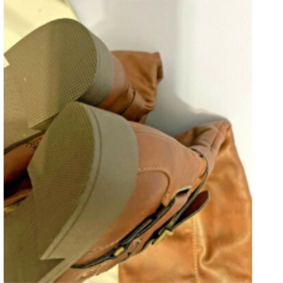 Brown Knee High Boots Size 6”Rowleigh" Shearing Cuff by JustFab Double … - Picture 11 of 11